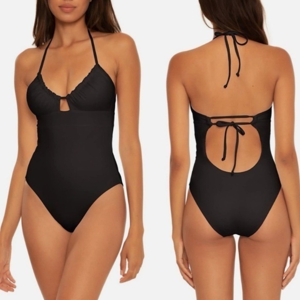 Becca Black One Piece Swimsuit Size Large